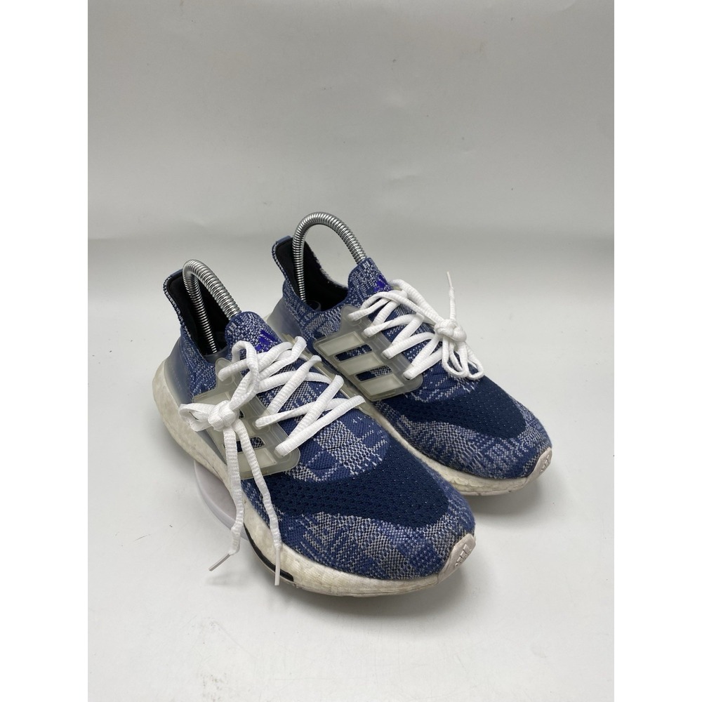 Adidas Shoes Women Size 5.5  Ultraboost 21 Blue Athletic Running 4125 - Picture 2 of 14